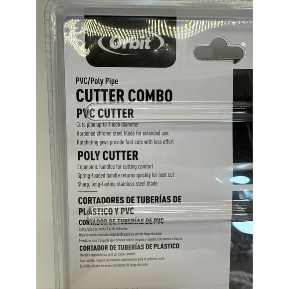 Orbit Sprinkler PVC/Poly Pipe Cutter Combo Set Model 26020 Safety Cutting {59} - Picture 7 of 10